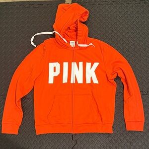 PINK Victoria's Secret Orange Varsity Jacket